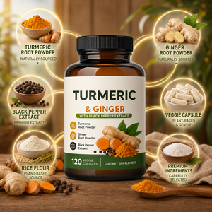 Capsules de curcuma biologique et de poivre noir à marque privée pour soutenir la santé des articulations, du cœur, de l'immunité et du cerveau - Product Image 3