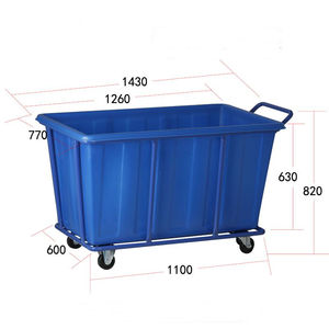 Hotel Ziekenhuis Factory Commerciële Gebruikt Grote Capaciteit Plastic Wasserette Winkelwagen Wasserij <span class=keywords><strong>Trolley</strong></span> - Product Image 4