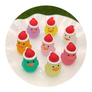 Mini figuras luminosas de pato para casa de muñecas, jardín de hadas, ornamento de casa de muñecas, plantas en maceta, decoración de Navidad, bricolaje