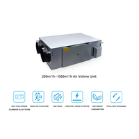 Système de récupération d'air centralisé commercial 600 m³/h avec purificateur d'air, double flux ERV/MVHR pour bureaux et hôtels
