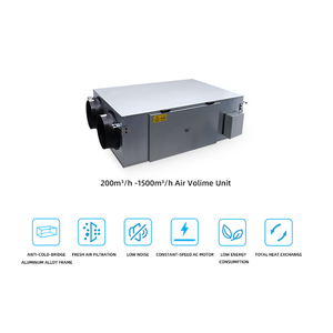 Système de récupération d'air centralisé commercial 600 m³/h avec purificateur d'air, double flux ERV/MVHR pour bureaux et hôtels - Product Image 6