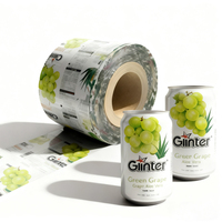 Impression personnalisée PVC thermorétractable, étiquette à manchons rétractables, film d'emballage en plastique PET pour jus de fruits, bouteilles d'eau en verre, canettes de bière