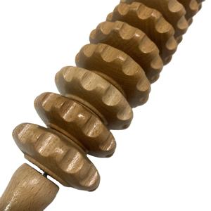 Rouleau de massage en bois courbé naturel pour réduire la cellulite et la <span class=keywords><strong>tension</strong></span> musculaire rouleau de massage du dos en bois - Product Image 6