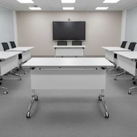 Bureau de formation modulaire multifonctionnel, table de réunion combinée pliable pour salle de personnel de bureau