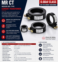 Transformateur de courant sec de type intérieur MR-0.66 CT 0.66kV 30-5000A 1A/5A Précision 0.5/1.0/3.0