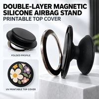 Support de téléphone magnétique en silicone liquide avec anneau convertible et support airbag, personnalisable par impression UV, vente en gros pour iPhone 18