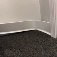 Moulage de base en PVC Cove 4 pouces blanc facile à nettoyer plinthe de base murale pour plancher commercial d'hôpital d'hôtel