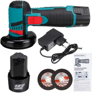 2 Baterías, 3 Años de Garantía, 19500 rpm, Juego de Herramientas de Grabado Portátiles de Grado Profesional, Amoladora Angular Inalámbrica con Brocas de Carburo y Diamante - Product Image 1