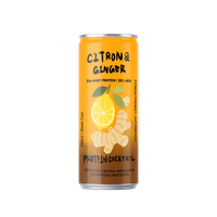 Cocktail protéiné au citron et au gingembre, 10% ABV, 10g de protéines de lactosérum, boisson en conserve sans sucre, prête à boire, boisson alcoolisée 330ml