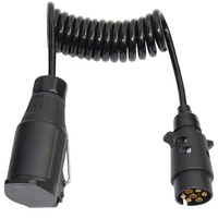 Haute qualité 7*0.5mm câble à ressort en spirale câble d'extension électrique 7pin connecteur de remorque prise pour Auto