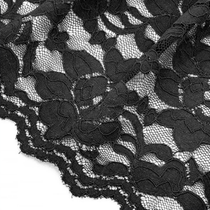 Sang Trọng Màu Trắng Đen 150Cm Nylon 90% Spandex 10% Ren Dệt Đầy Màu Sắc Thêu Ren Vải Cho Phụ Nữ Ăn Mặc - Product Image 6