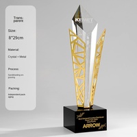Super haute qualité en métal Creative Trophy Manufacturing Company Outstanding Team Awards Crystal Lettering pour la réunion annuelle