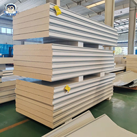 Panneau sandwich en mousse rigide de polyuréthane (PUR) pour isolation murale métallique, chambre froide pour viande
