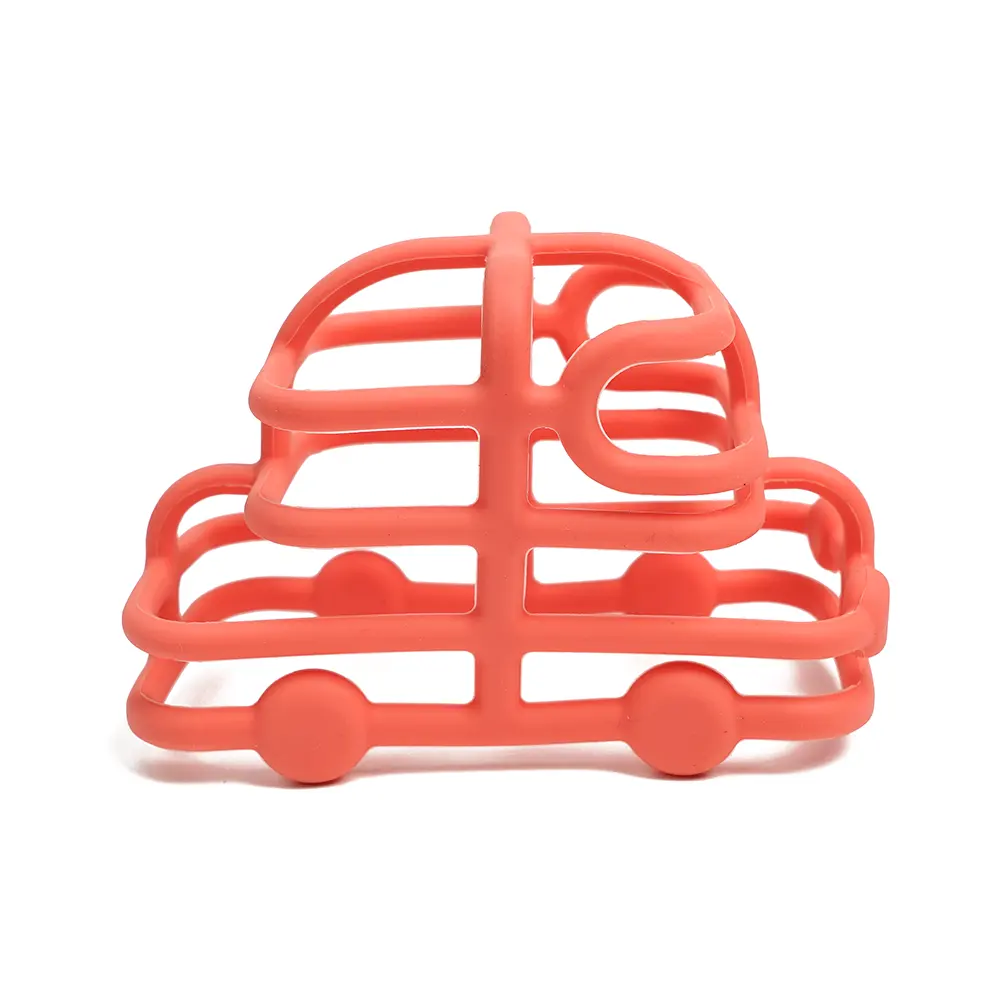 हॉट सेल फैक्ट्री वोसिलिकॉन सेफ्टी बीपीए फ्री फूड ग्रेड सिलिकॉन ग्रैब खिलौना सिलिकॉन टीथिंग कार मॉडल खिलौना
