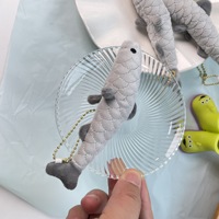 Porte-clés en peluche sardine mignonne, poupée en peluche poisson Kawaii, pendentif de sac en peluche douce, breloque de sac à dos, cadeau pour machine à griffes