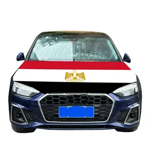 Penutup mesin mobil nasional Mesir bendera penutup mobil bendera grosir kain elastis kustom pabrik penjualan langsung