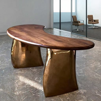 Table de négociation de style Wabi-Sabi en FRP créative, bureau de PDG, comptoir de réception d'hôtel