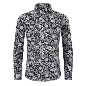 <span class=keywords><strong>Chemise</strong></span> imprimée pour <span class=keywords><strong>homme</strong></span>, style décontracté et tendance, coupe ajustée, idéale pour le travail – Meilleure vente - Product Image 1
