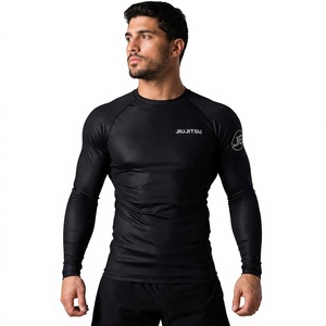 Rashguard Unisex de Manga Larga para BJJ MMA, Compresión UPF50+, Estampado por Transferencia de Calor, Spandex/Poliéster 230g para No-Gi - Product Image 1