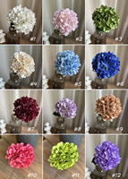Meilleure vente d'hortensias blancs fleur artificielle tête unique fleur de mariage en soie pour la décoration d'événements