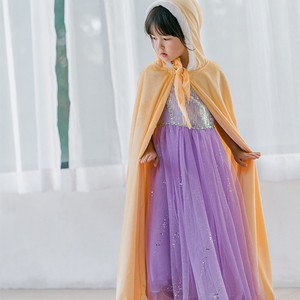 <span class=keywords><strong>Cape</strong></span> longue en velours pour enfants, <span class=keywords><strong>reine</strong></span> <span class=keywords><strong>des</strong></span> <span class=keywords><strong>neiges</strong></span> Anna, pour Noël, <span class=keywords><strong>cape</strong></span> de princesse de longueur au sol, vente en gros - Product Image 3