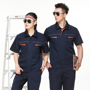Venta al por mayor de camisa de manga corta de retazos fluorescentes chaqueta de trabajo de algodón ropa de trabajo personalizada uniforme tiras reflectantes ropa de trabajo - Product Image 4