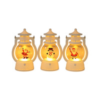 Lanterne de Noël Veilleuse Lumineuse Motif Père Noël Bonhomme de Neige Arbre Lampe Chaude pour Chambre d'Enfant Décoration de Fête OEM