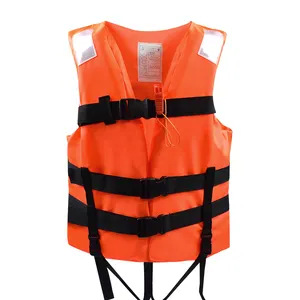 Gilet de sauvetage en mousse pour sports nautiques en tissu Oxford orange de style branché au meilleur prix, vente en gros