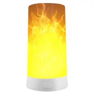 发光二极管火焰效果夜间灯泡闪烁手电筒户外消防蜡烛便携式重力感应磁铁吸引力USB充电