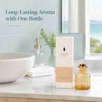 Bouteilles de diffuseur de parfum personnalisées avec boîte 50ml 100ml 200ml en verre coloré pour fournisseur OEM de parfums en marque blanche en gros