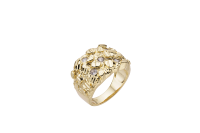 Bague carrée en or 14 carats plaqué or avec un design carré unique pour homme avec un moissanite cubique étincelant, élégante en argent 925