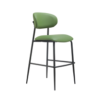 Tabouret de bar ergonomique moderne avec dossier, structure métallique durable, chaise de comptoir en cuir PU pour îlot de cuisine, café, salle à manger