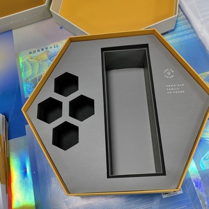 Chất Lượng Cao Lục Giác Mật Ong Jar Bee Chai Bao Bì Tái Chế Vật Liệu Hộp Quà Tặng Với Matt Cán UV Lớp Phủ Cho Mật Ong - Product Image 3