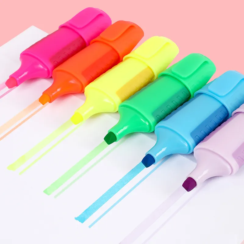 Pennarelli evidenziatori BEIFA Performance sconto Stock pennarello evidenziatore a 12 colori, punta a scalpello ad asciugatura rapida