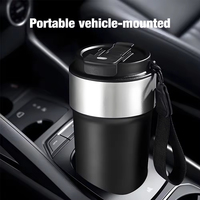 Tasse Thermique de Voyage Extérieure Personnalisée Verte 17oz, Mug à Café de Voyage avec Couvercle Rabattable 2-en-1, Gobelet Isotherme en Acier Inoxydable