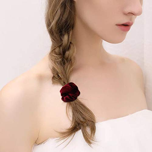 Chouchous en velours rose à thème, élastiques en velours, chouchous doux pour les amoureux du rose, bandeaux et attaches pour cheveux - Product Image 3