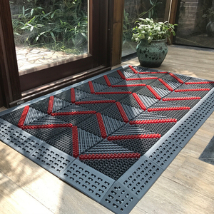 Heavy Duty Interlocking Door <b>Mat</b> with Drainage Plastic Flooring for Patio or Garage - Product Image 6