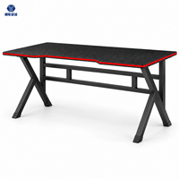 Bureau de jeu pour PC à hauteur réglable avec étagère pour la maison, la chambre ou les appartements locatifs, modèle fabriqué en Chine, sans surface de travail