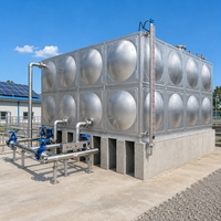 Réservoir de stockage d'eau modulaire soudé en acier inoxydable SUS304 de 5000 gallons pour la lutte contre les incendies, l'eau potable et la récupération d'eau de pluie