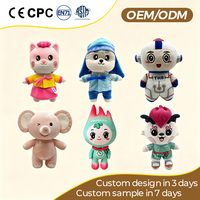 Service de conception personnalisée OEM/ODM, jouet en peluche, mascotte haute fidélité, rembourrage en coton biologique, poupée en peluche douce de dessin animé