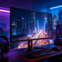 Moniteur de jeu incurvé VA, temps de réponse de 4 ms, synchronisation adaptative 240 Hz, écran LCD 100 % SRGB avec haut-parleur intégré pour PC et ordinateur portable
