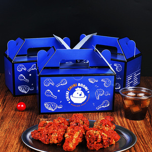 Cajas <span class=keywords><strong>de</strong></span> Embalaje para Comida para Llevar Personalizables al por Mayor para Hamburguesas, Papas Fritas, Palomitas <span class=keywords><strong>de</strong></span> Maíz, Nuggets <span class=keywords><strong>de</strong></span> Pollo, Pollo Frito, con Laminación Mate - Product Image 1