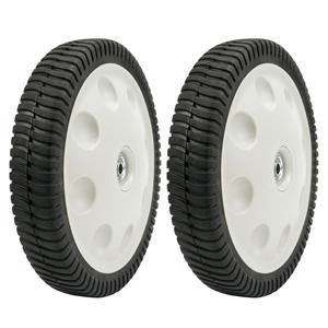 Roues de tondeuse à gazon, roues arrière de 12 pouces, 734-04019 734-04127, paquet de 2, blanc et noir, pour pièces et accessoires de tondeuse à gazon - Product Image 1