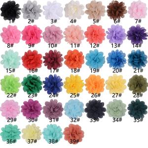 Flor de tela de 5cm para boda, flores artificiales para manualidades, accesorios, costura de flores 3D, materiales de Navidad para bricolaje - Product Image 3