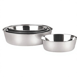 Juego de Tazones Abiertos de Acero Inoxidable con Acabado Cromado Pulido Espejo para Cocinar, Servir, Preparar Pudín y Pastel, Platos Ecológicos para Alimentos - Product Image 1