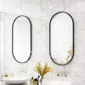 Hoge Kwaliteit Van 42X80 Cm Of Aangepaste Grootte Plastic Framed Opknoping Muur Spiegel Decoratie Muur Spiegel Plastic Ovale spiegel