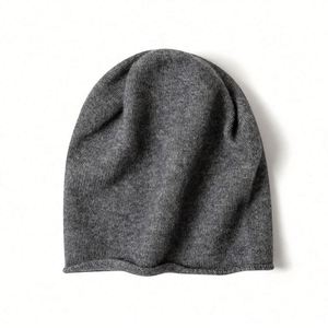Wholesale Slouch Cashmere Wool Winter <b>Hat</b> Autumn Knitted Beanie <b>Hat</b> - Product Image 6
