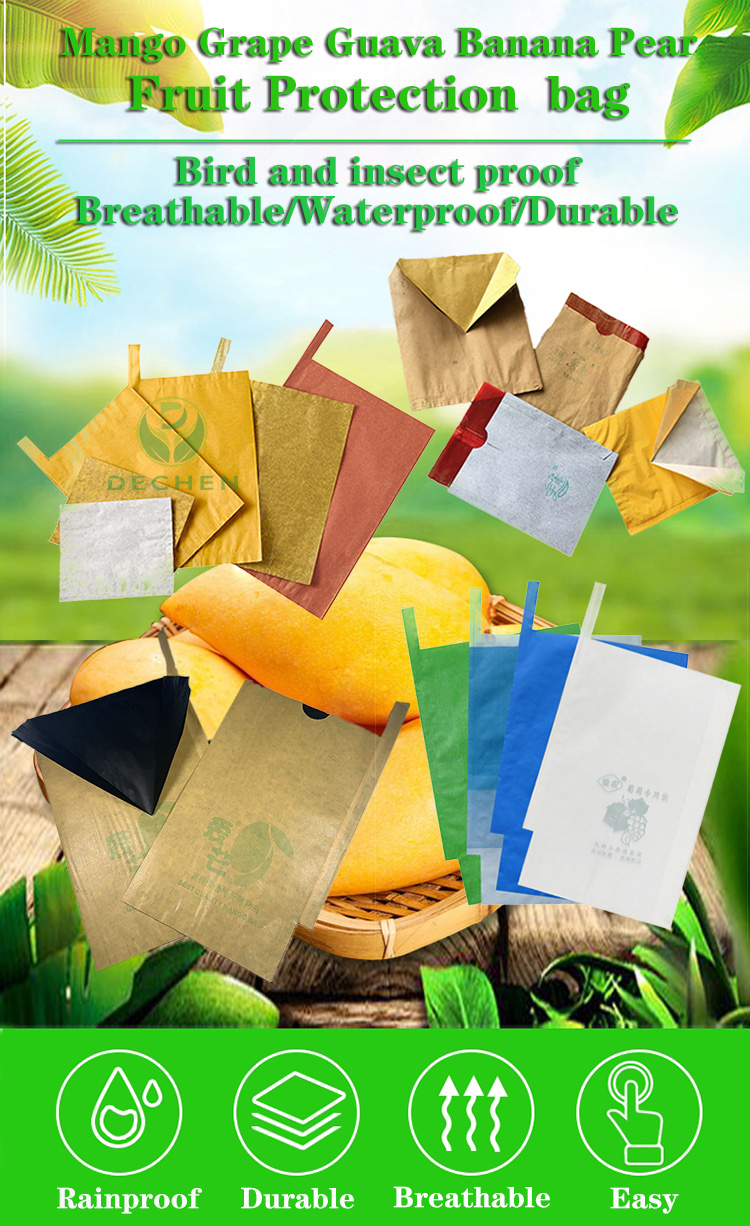 Uv-protective Bag Cultivation Fruit Cover Growing Paper Bags With Water Resistant