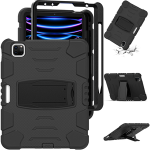 Custodia Protettiva in Silicone per Tablet <span class=keywords><strong>iPad</strong></span> Air 5 <span class=keywords><strong>Pro</strong></span> <span class=keywords><strong>11</strong></span> 2022 2021 2020 <span class=keywords><strong>2018</strong></span> 10.9 Pollici con Supporto - Product Image 3