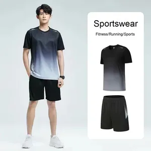 Abbigliamento Fitness estivo da <span class=keywords><strong>uomo</strong></span> t-shirt a <span class=keywords><strong>maniche</strong></span> <span class=keywords><strong>corte</strong></span> da donna <span class=keywords><strong>felpa</strong></span> sottile in rete di seta di ghiaccio larga 180g lavorata a maglia stile Casual in bianco - Product Image 6